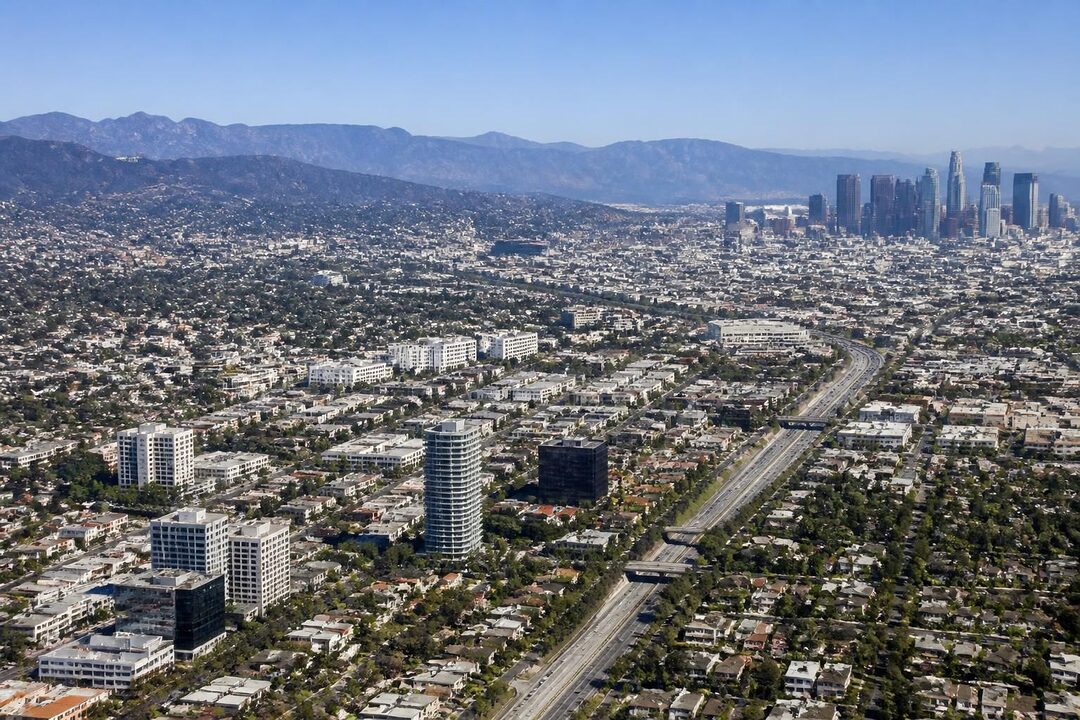 discover stunning aerial views of los angeles, california, and explore the city's iconic landmarks and vibrant neighborhoods from above.