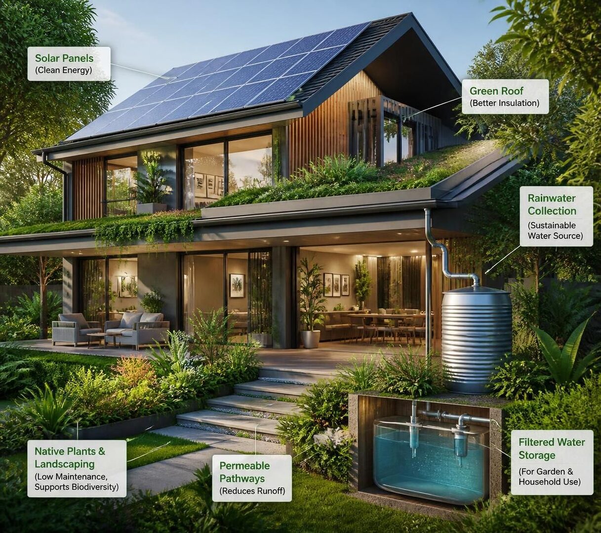 explore the advantages of eco-friendly houses and how they contribute to a sustainable future by reducing environmental impact, saving energy, and promoting healthy living.
