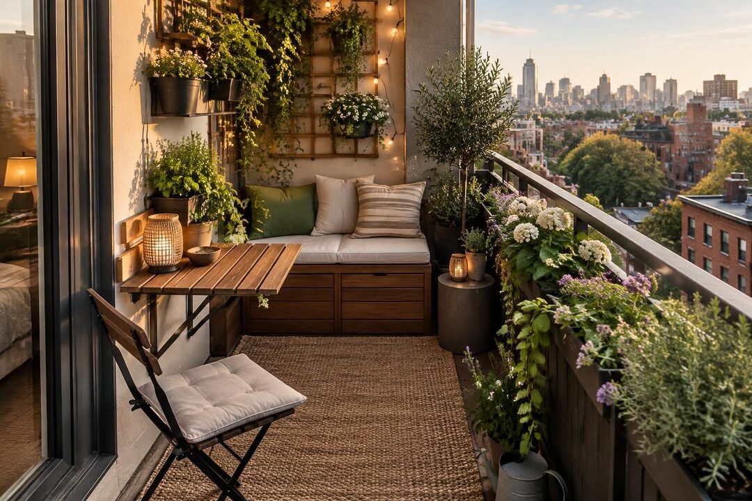 discover smart ways to maximize space and style on urban flat balconies with clever furniture, greenery, and décor ideas.